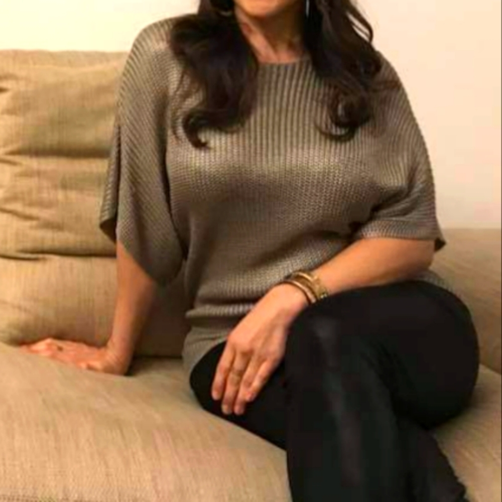 Ralph Lauren Dolman Sleeve Metallic Women's Sweater